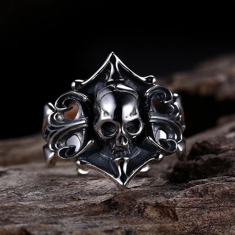 Retro Skull Alloy Plating Halloween Unisex Open Rings