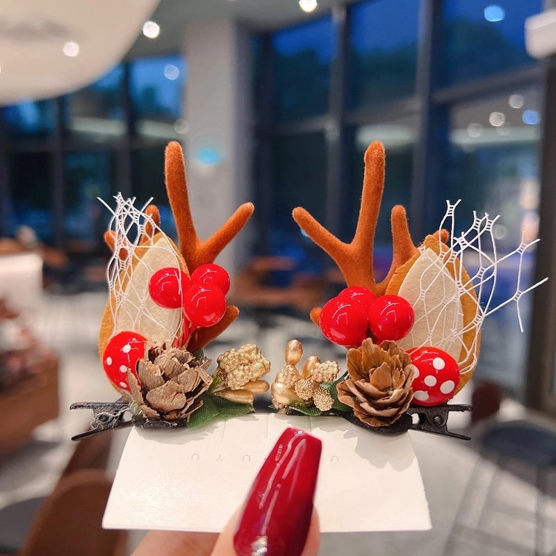 Christmas Cartoon Style Antlers Plastic Festival Costume Props