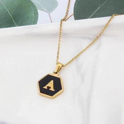 Titanium Steel Minimalist Plating Letter Necklace