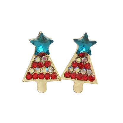 Christmas Cute Minimalist Christmas Tree Santa Claus Snowman Alloy Party Festival