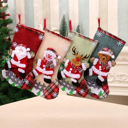 Linen Large Christmas Stockings Ornament Gift Bag Nhmv155578