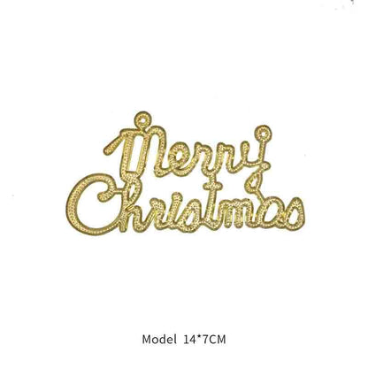 Cross-border Christmas Decorations Christmas Tree Pendant Snowflake Hanging Ball Pine Cone Gift Bag Christmas Old Man Small Drum Butterfly