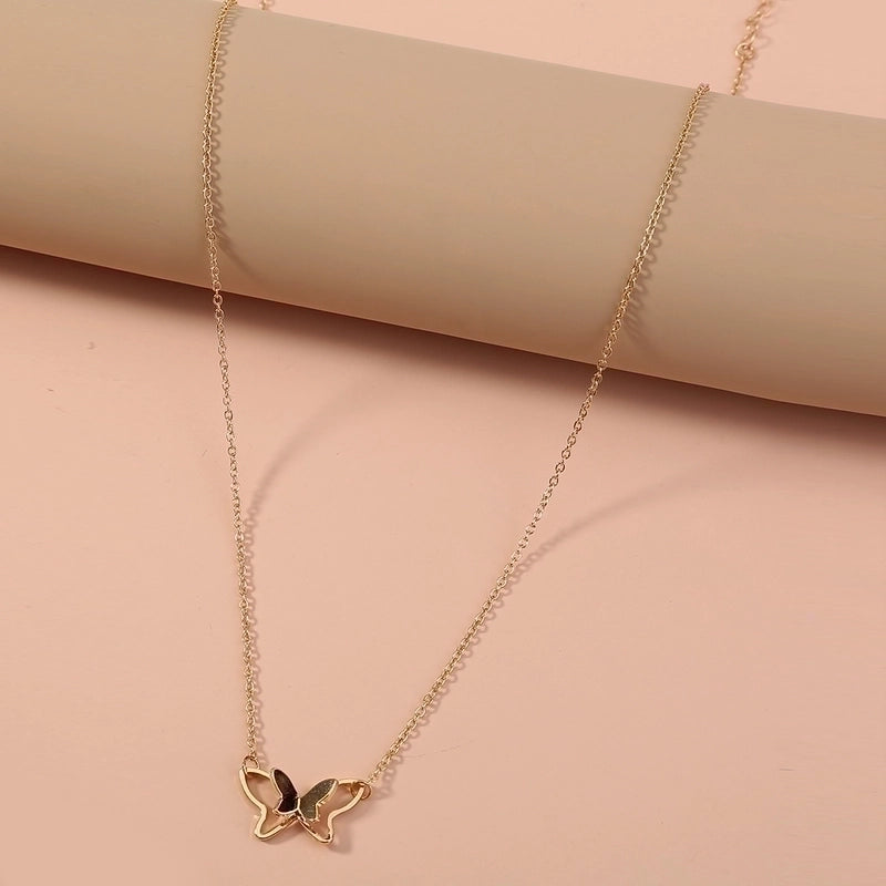 Copper Hip-Hop Retro Polishing Solid Color Snake Necklace