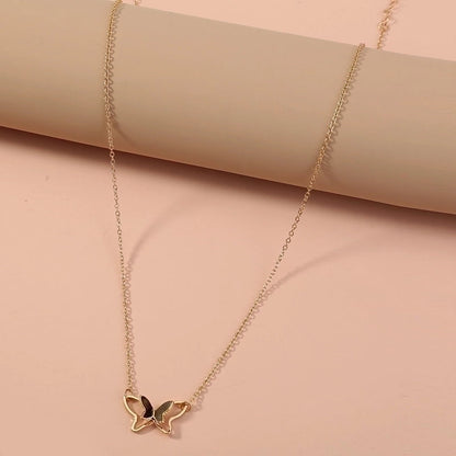 Copper Hip-Hop Retro Polishing Solid Color Snake Necklace