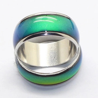 Brass White-Plated K Casual Hip-Hop Cool Style Enamel Circle Rings