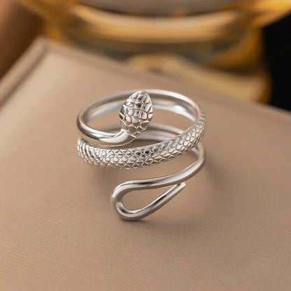 3 Pieces Minimalist Solid Color Titanium Steel Plating Rings