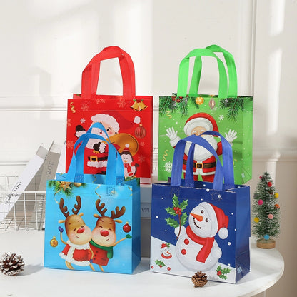 Birthday Gift Storage Bag Non-woven Christmas Handbag Foldable Gift Storage Shopping Bag Waterproof Bag