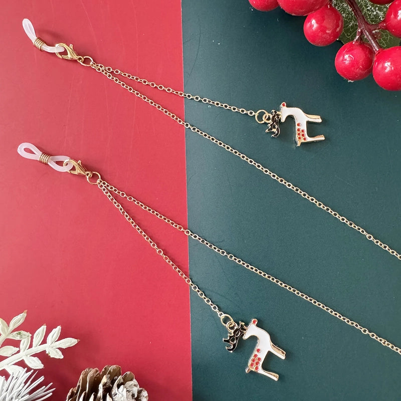 Vacation Christmas Tree Alloy Christmas Women's Glasses Chain