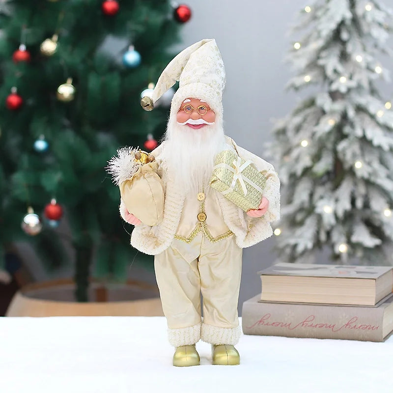 Christmas New 18 Inch 46cm Standing Sitting Santa Claus Doll Christmas Decoration Gift Ornaments