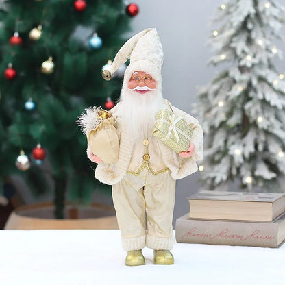 Christmas New 18 Inch 46cm Standing Sitting Santa Claus Doll Christmas Decoration Gift Ornaments