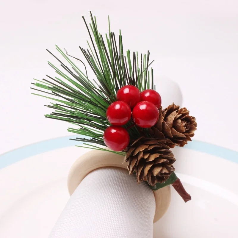 Christmas Cute Pine Cones Wood Party Decorations Table Decoration