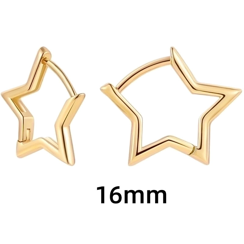 1 Pair Minimalist Heart Shape Plating Copper Earrings