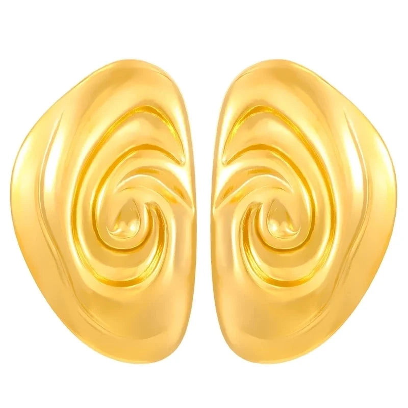 1 Pair Retro Minimalist Commute Geometric 304 Stainless Steel 18K Gold Plated Ear Studs