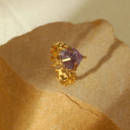 Minimalist Classic Style Geometric 304 Stainless Steel Open Rings