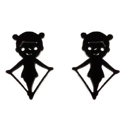 1 Pair Minimalist Solid Color Irregular Plating 304 Stainless Steel 18K Gold Plated Ear Studs