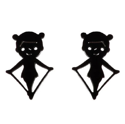 1 Pair Minimalist Solid Color Irregular Plating 304 Stainless Steel 18K Gold Plated Ear Studs