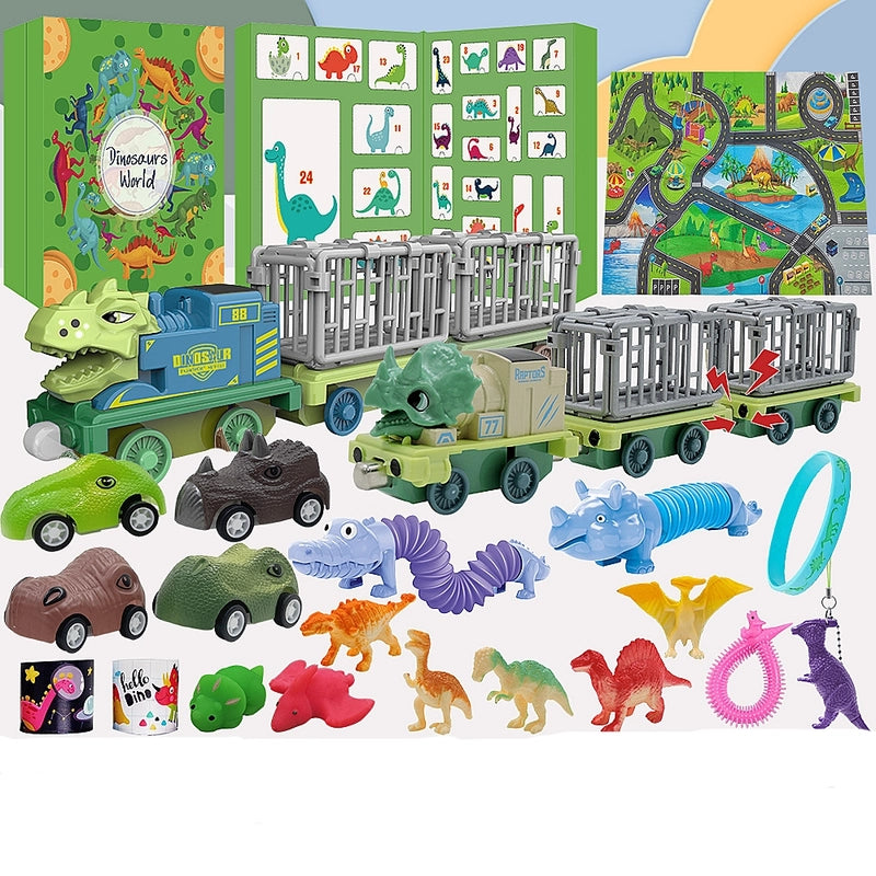 Christmas Countdown Dinosaur Blind Box Advent Calendar Diy Tyrannosaurus Rex Dinosaur Toy Set