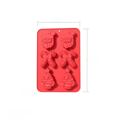 In Stock 6 Even Christmas Silicone Cake Mold DIY Household Kitchen Food Grade Baking Tools Manufacturers
