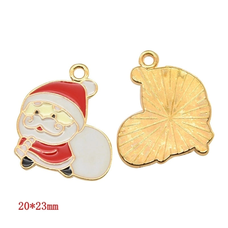 1 Piece Alloy Christmas Tree Santa Claus Christmas Socks Pendant Jewelry Accessories