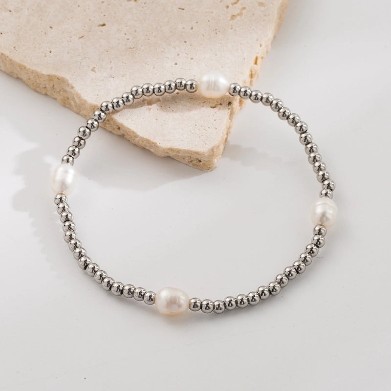 Vacation Beach Sweet Solid Color 304 Stainless Steel 18K Gold Plated Bracelets In Bulk