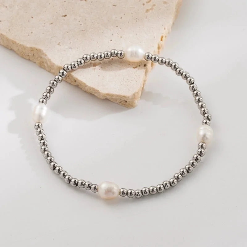 Vacation Beach Sweet Solid Color 304 Stainless Steel 18K Gold Plated Bracelets In Bulk