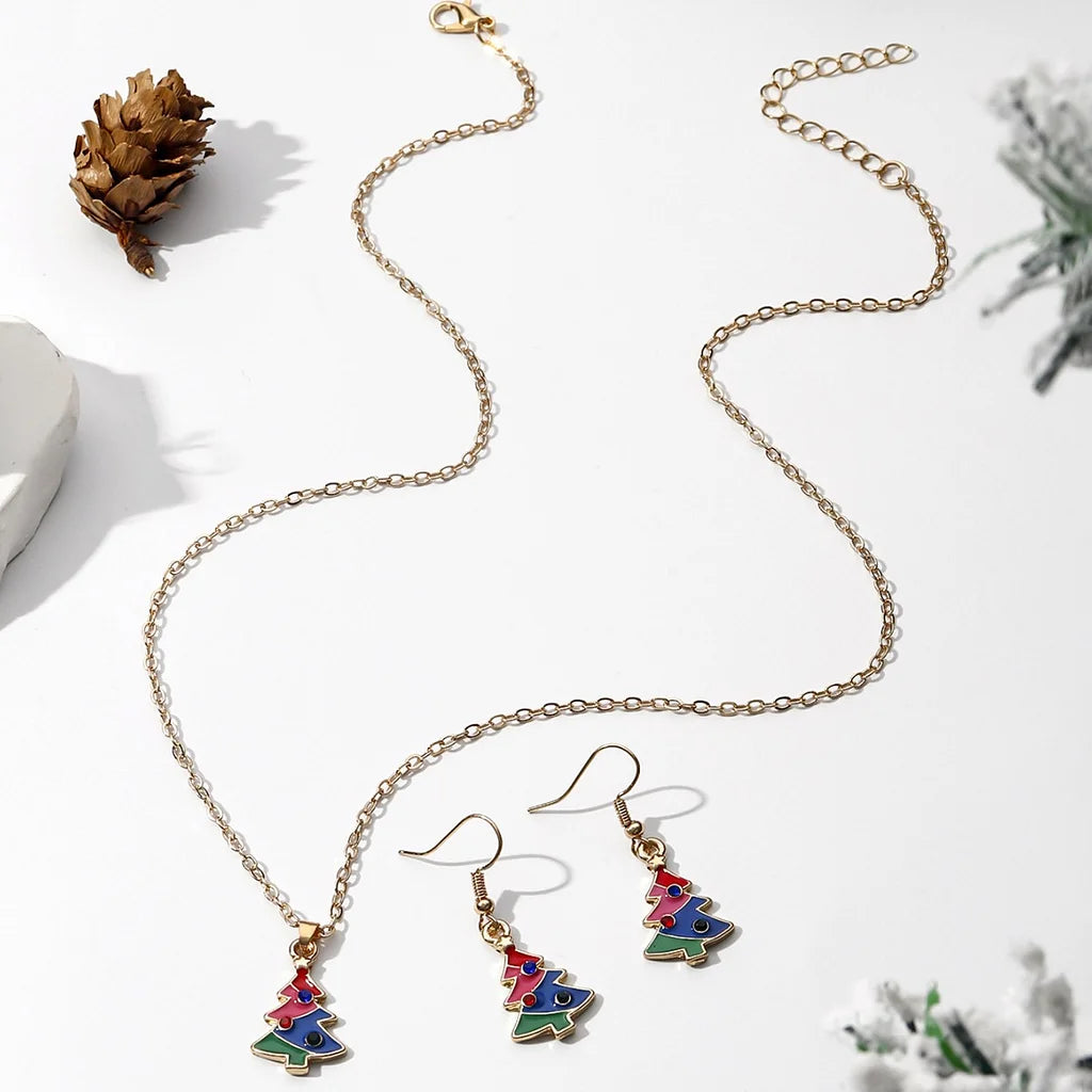 5 Sets Hot Sale Christmas Gift Snowflake Socks Snowman Christmas Tree Jewelry Holiday Set