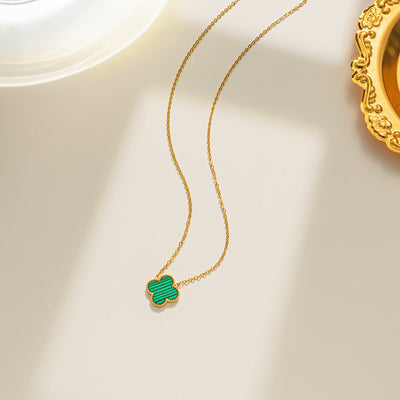 Moderate Luxury Letter Number Flower Stainless Steel 18K Gold Plated Necklaces