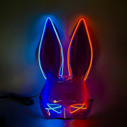 Qualified Glowing Bunny Girl Mask Glowing Mask Cool Costume Mask Party Ball Halloween Costume Prop