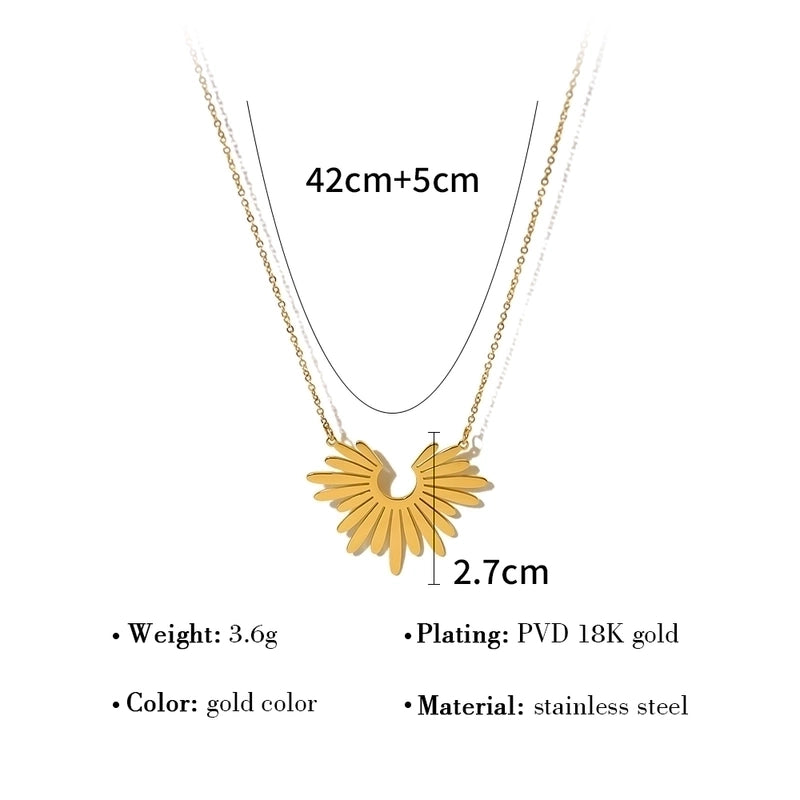 IG Style Modern Style Geometric 304 Stainless Steel 18K Gold Plated Plating Pendant Necklace