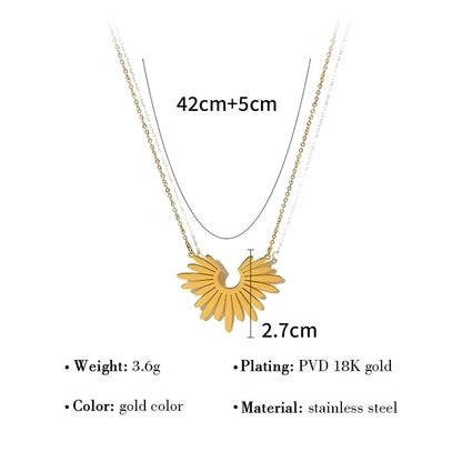 IG Style Modern Style Geometric 304 Stainless Steel 18K Gold Plated Plating Pendant Necklace