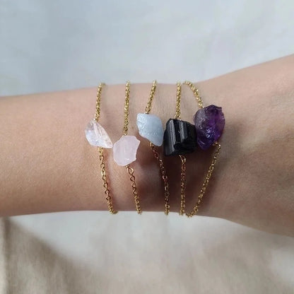 Fashion Geometric Stainless Steel Natural Stone Bracelets 1 Piece