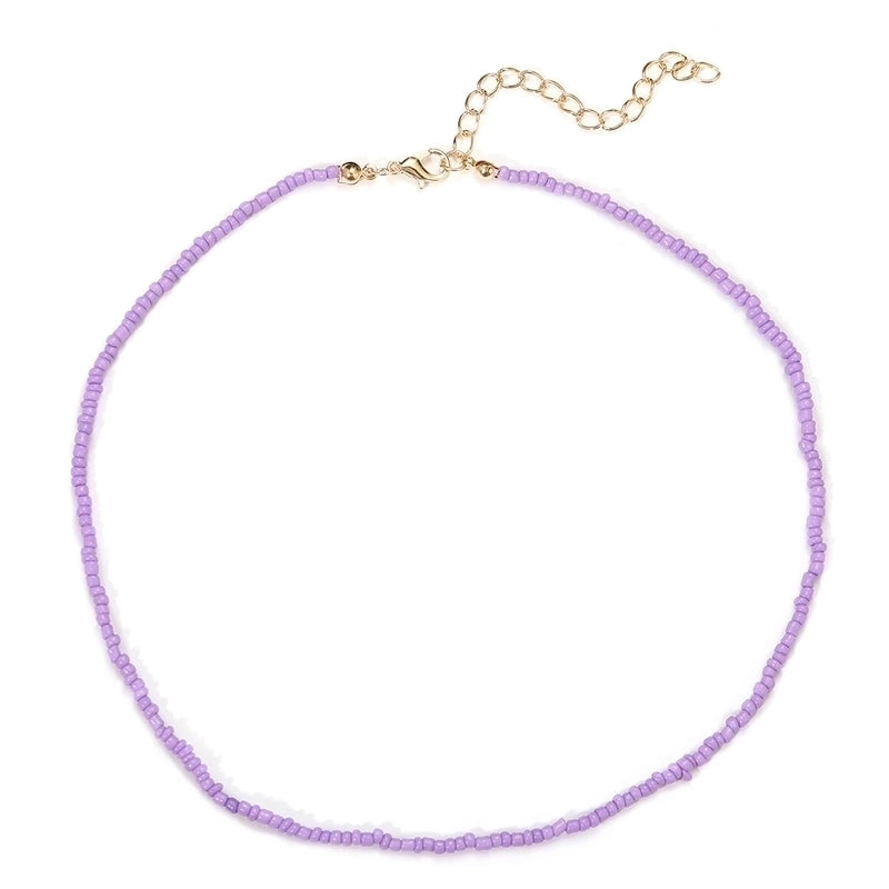 12 Pieces Minimalist Geometric Beaded Inlaid Pearls Women\'s Necklace