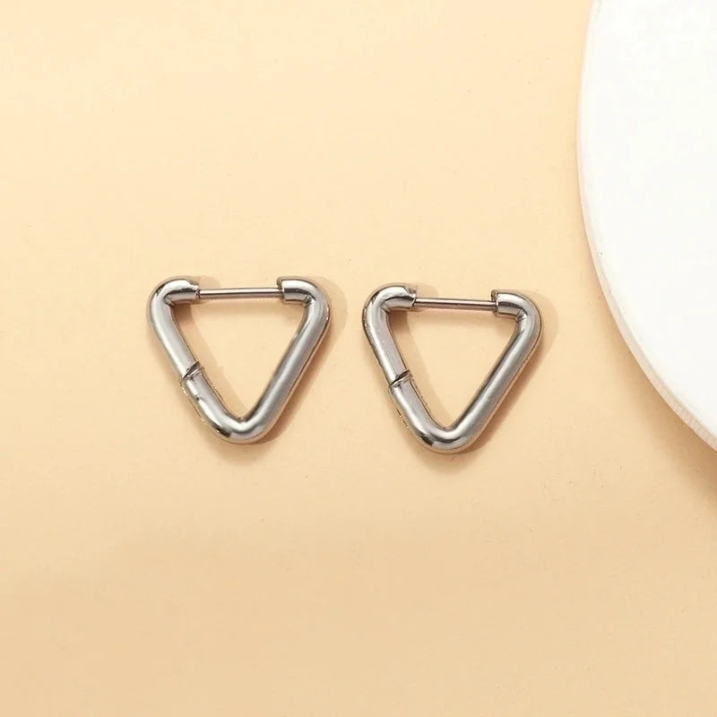 Minimalist Geometric Stainless Steel Earrings 1 Pair