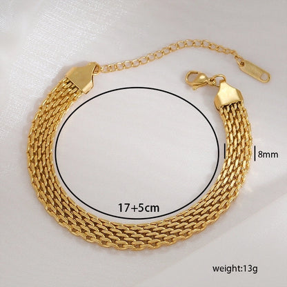 Hip-Hop Punk Minimalist Geometric 304 Stainless Steel Stainless Steel Bracelets In Bulk