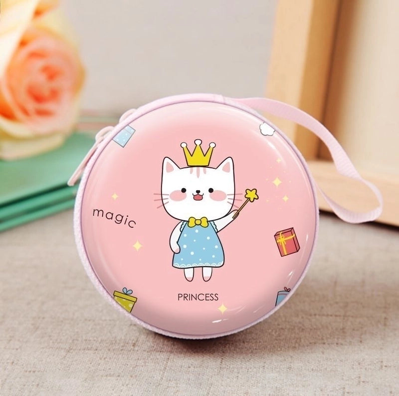 3 Pieces Women'S Cartoon Tinplate Zipper Coin Purses