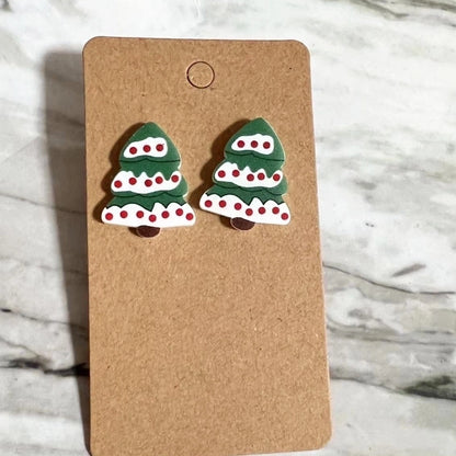 Cartoon Style Christmas Tree Arylic Printing Christmas Women's Earrings 1 Pair