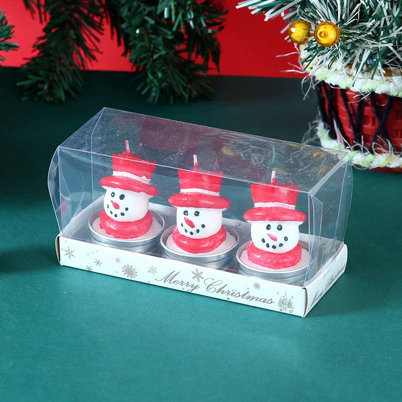 Christmas Christmas Tree Santa Claus Paraffin Christmas Candle 1 Set