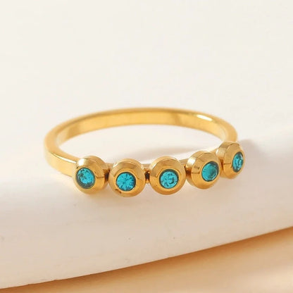 Elegant Geometric Titanium Steel Rings