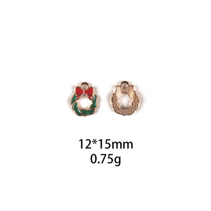 10 PCS/Package Zinc Alloy Christmas Tree Santa Claus Christmas Socks Pendant Jewelry Accessories