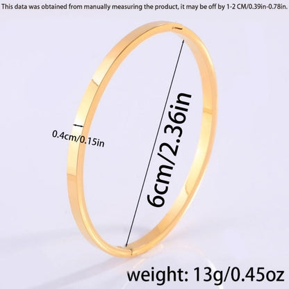 Casual Elegant Star Flower Titanium Steel 18K Gold Plated Bangle In Bulk