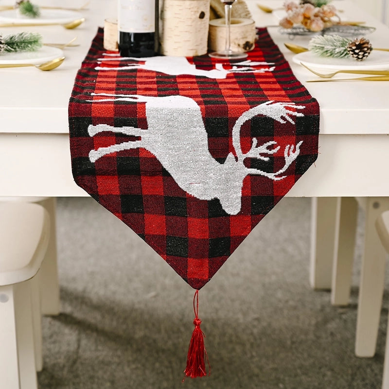 New Christmas Decoration Knitted Cloth Table Runner Creative Christmas Table Decoration