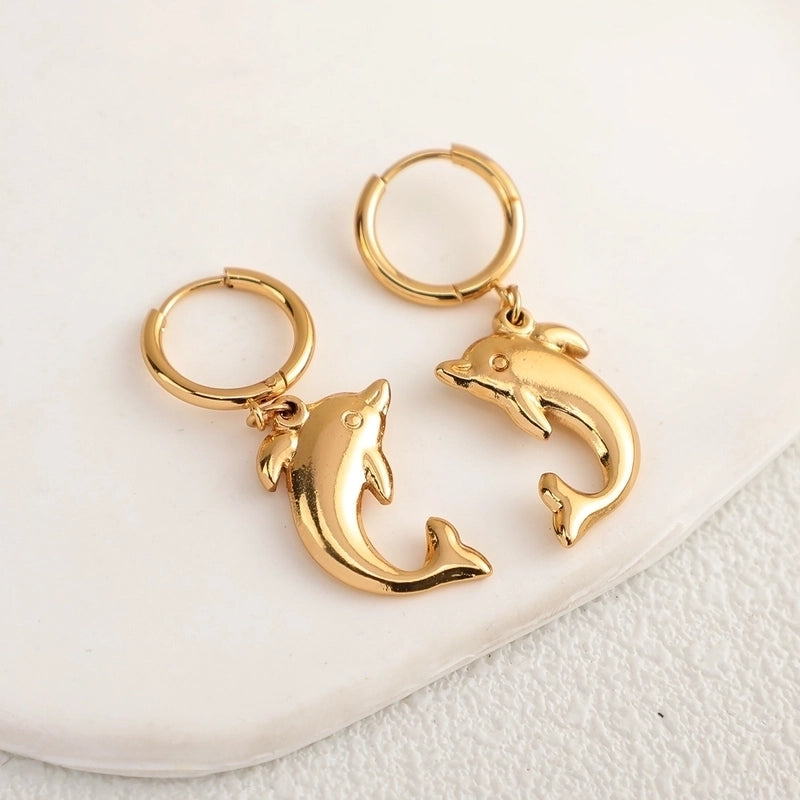 Geometry Ear Ring Affordable Luxury Style Short Tassel Earrings Eardrops Ocean Series Stainless Steel Earrings