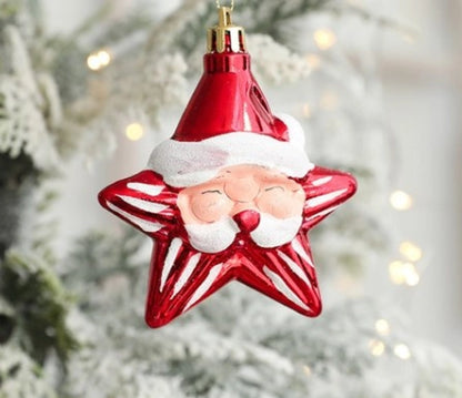 Christmas Fashion Santa Claus Plastic Party Hanging Ornaments
