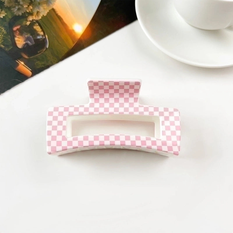 Halloween Minimalist Commute Women's Pumpkin Flower Checkered Plastic Hair Claws