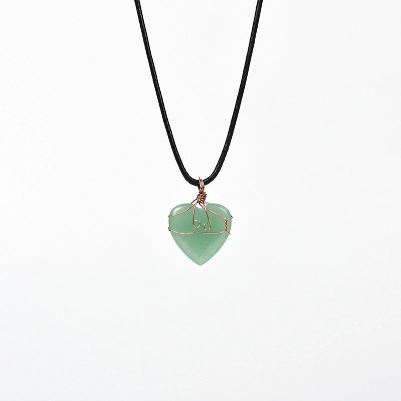 Natural Crystal Stone Mini Stars Heart Mushroom Handmade Pendant