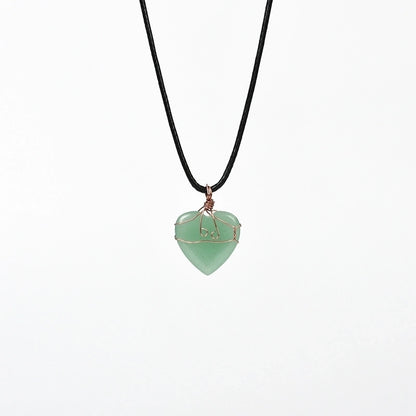 Natural Crystal Stone Mini Stars Heart Mushroom Handmade Pendant