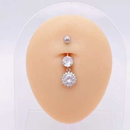 1 Piece Fashion Star Heart Shape Butterfly Stainless Steel Inlay Zircon Belly Ring