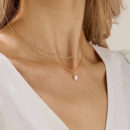 IG Style Minimalist Geometric 316L Stainless Steel 18K Gold Plated Pendant Necklace