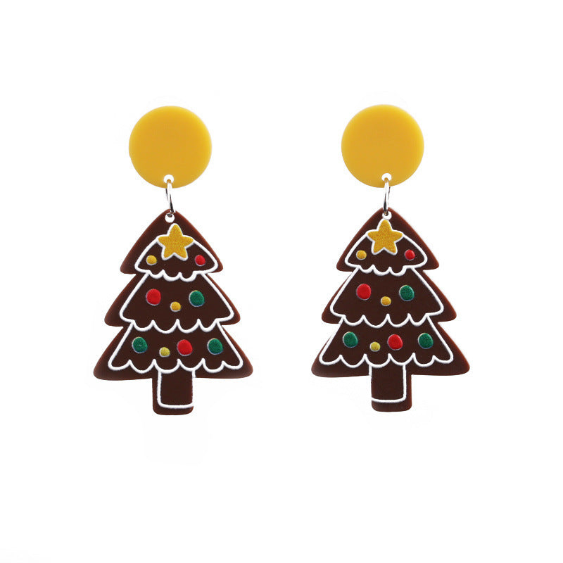 Christmas Earrings Christmas Old Man Bell Snowman Earrings Studs