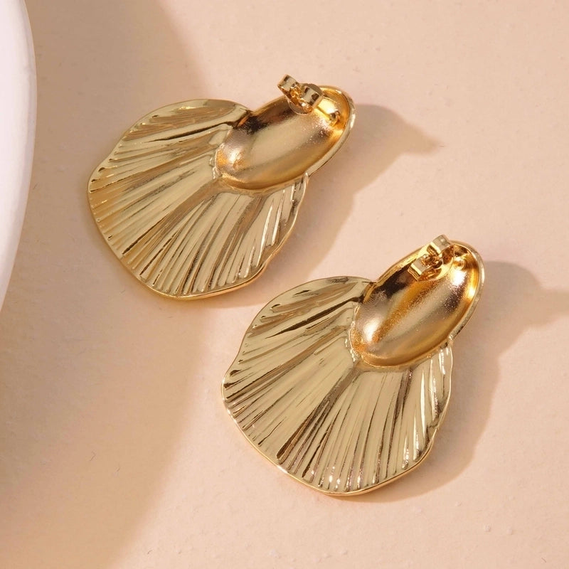 1 Pair Elegant Retro Sector Square Rhombus 304 Stainless Steel Imitation Gold Ear Studs